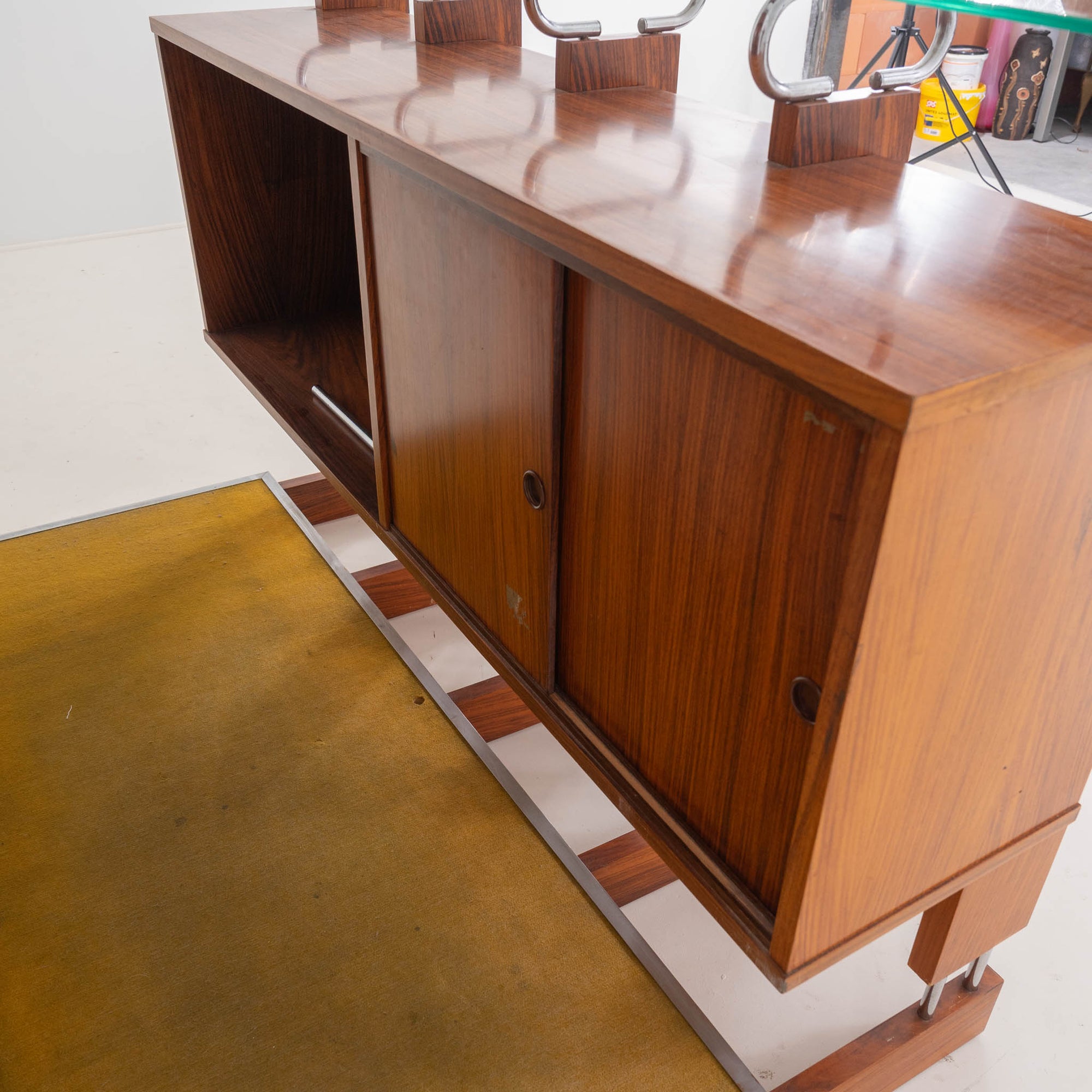 Rare Italian Bar Unit with Stools