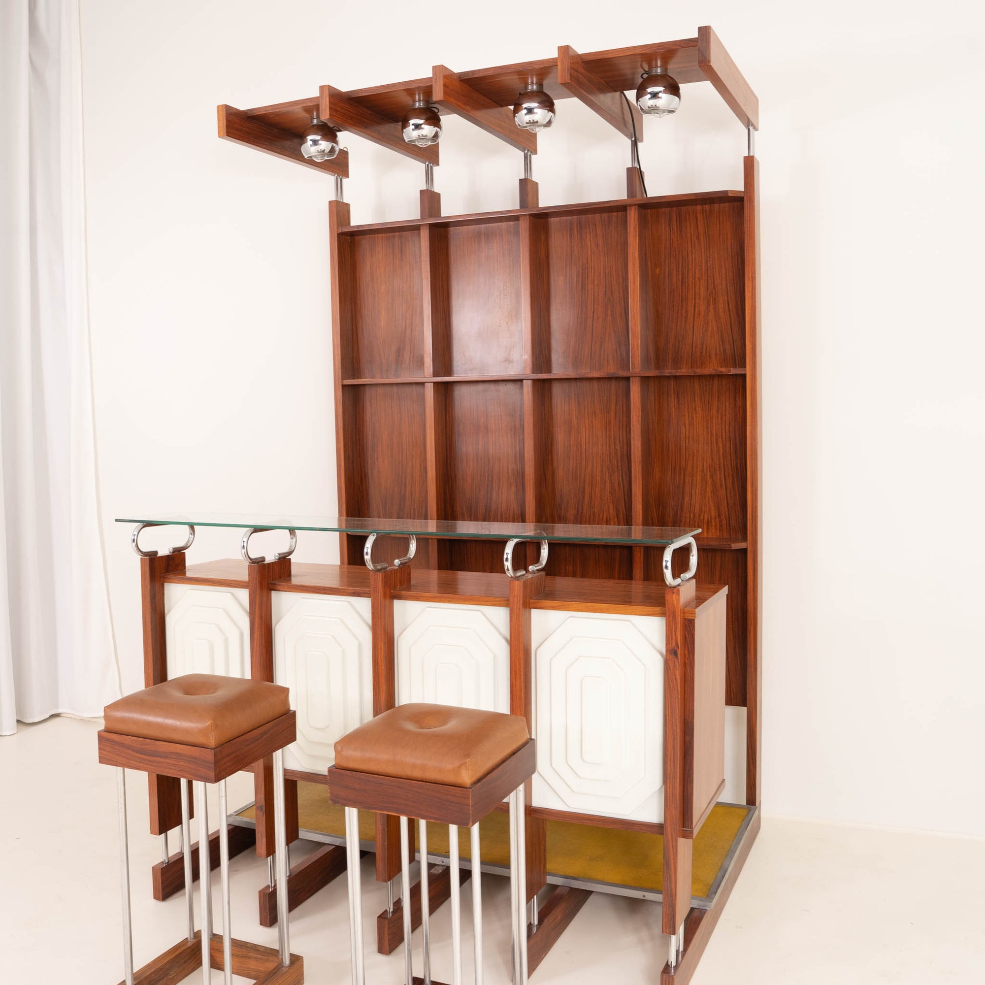 Rare Italian Bar Unit with Stools