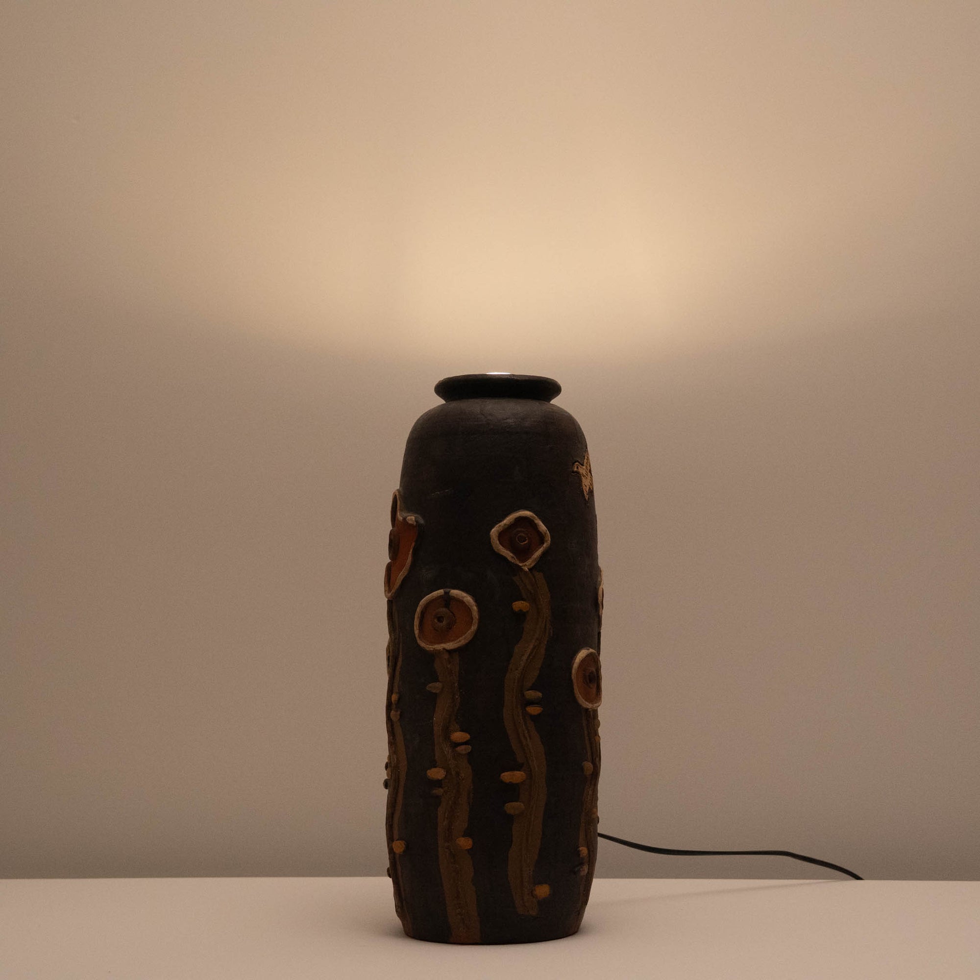 Unique Italian Ceramic Floor/Table Lamp – Dimmable