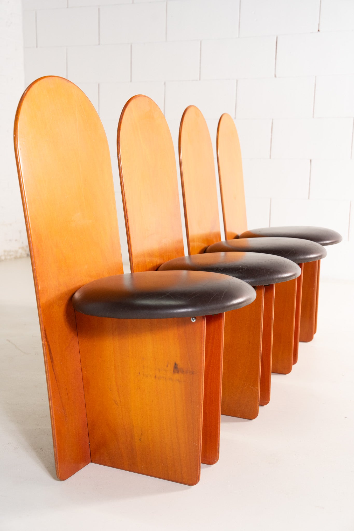 BRUTALIST STYLE 1980s DININGROOM CHAIRS