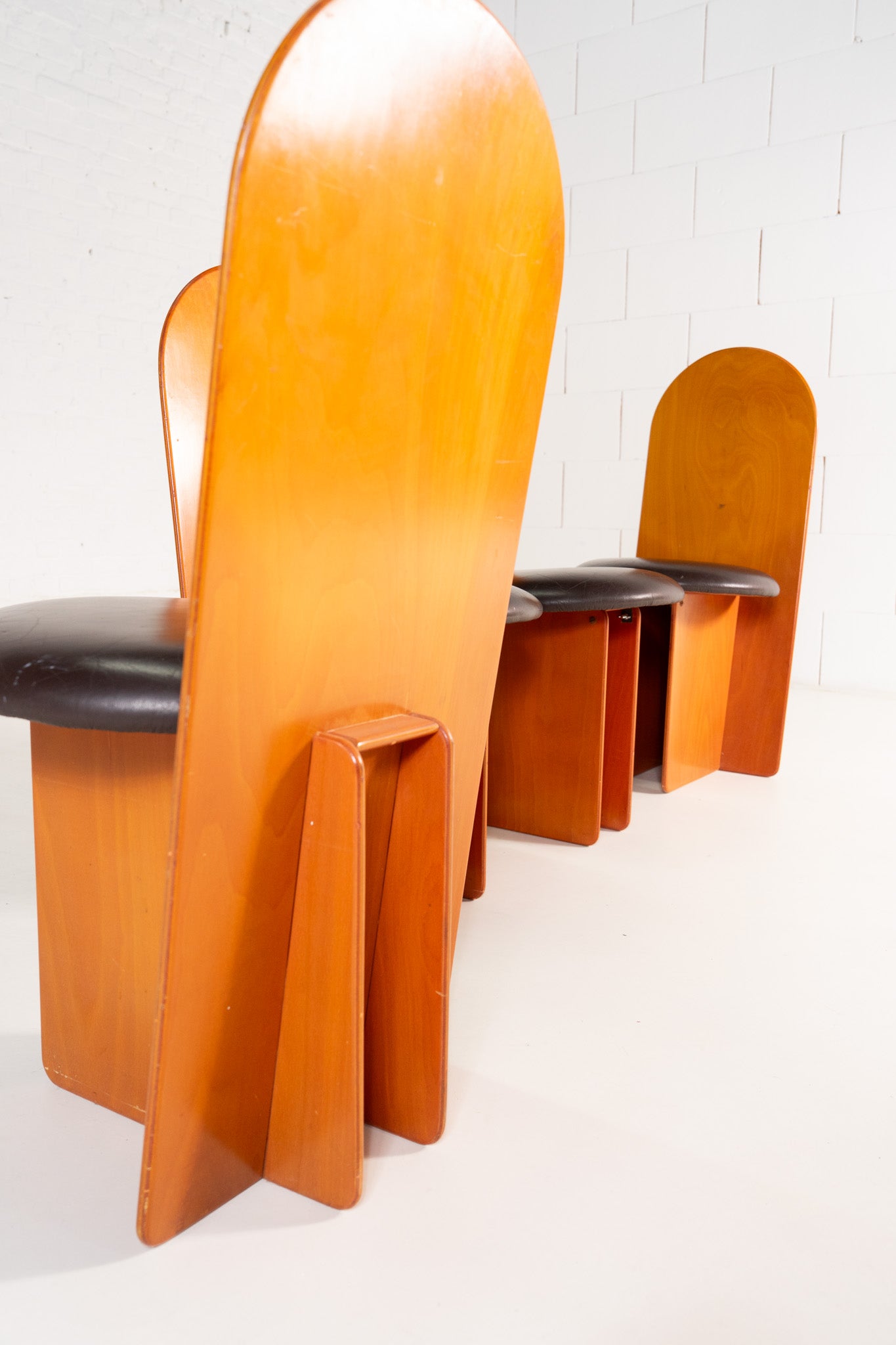 BRUTALIST STYLE 1980s DININGROOM CHAIRS