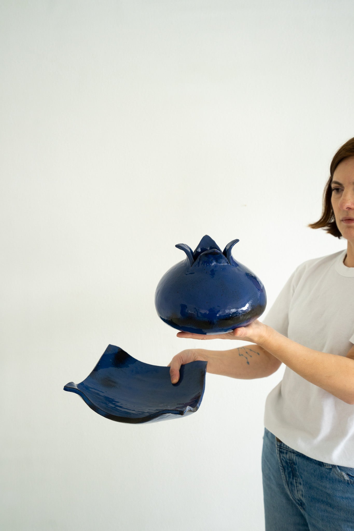 BLUEBERRY VASE AND COASTER