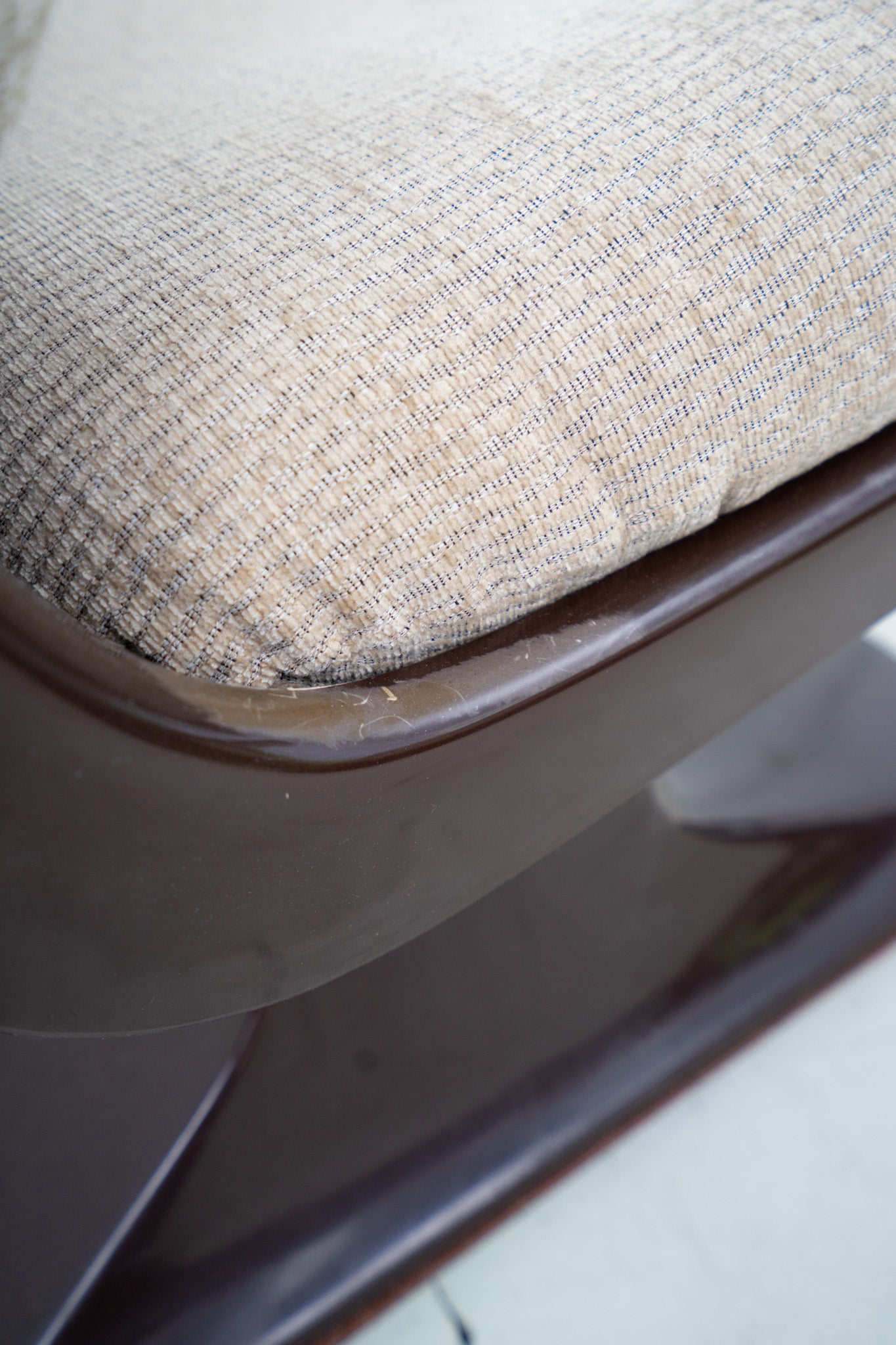 SPACE AGE ARMCHAIR BY ALBERT JACOB FOR GROSFILLEX (sold as seen)