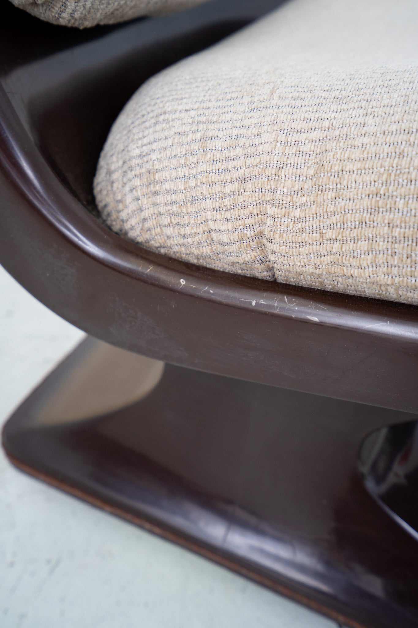 SPACE AGE ARMCHAIR BY ALBERT JACOB FOR GROSFILLEX (sold as seen)