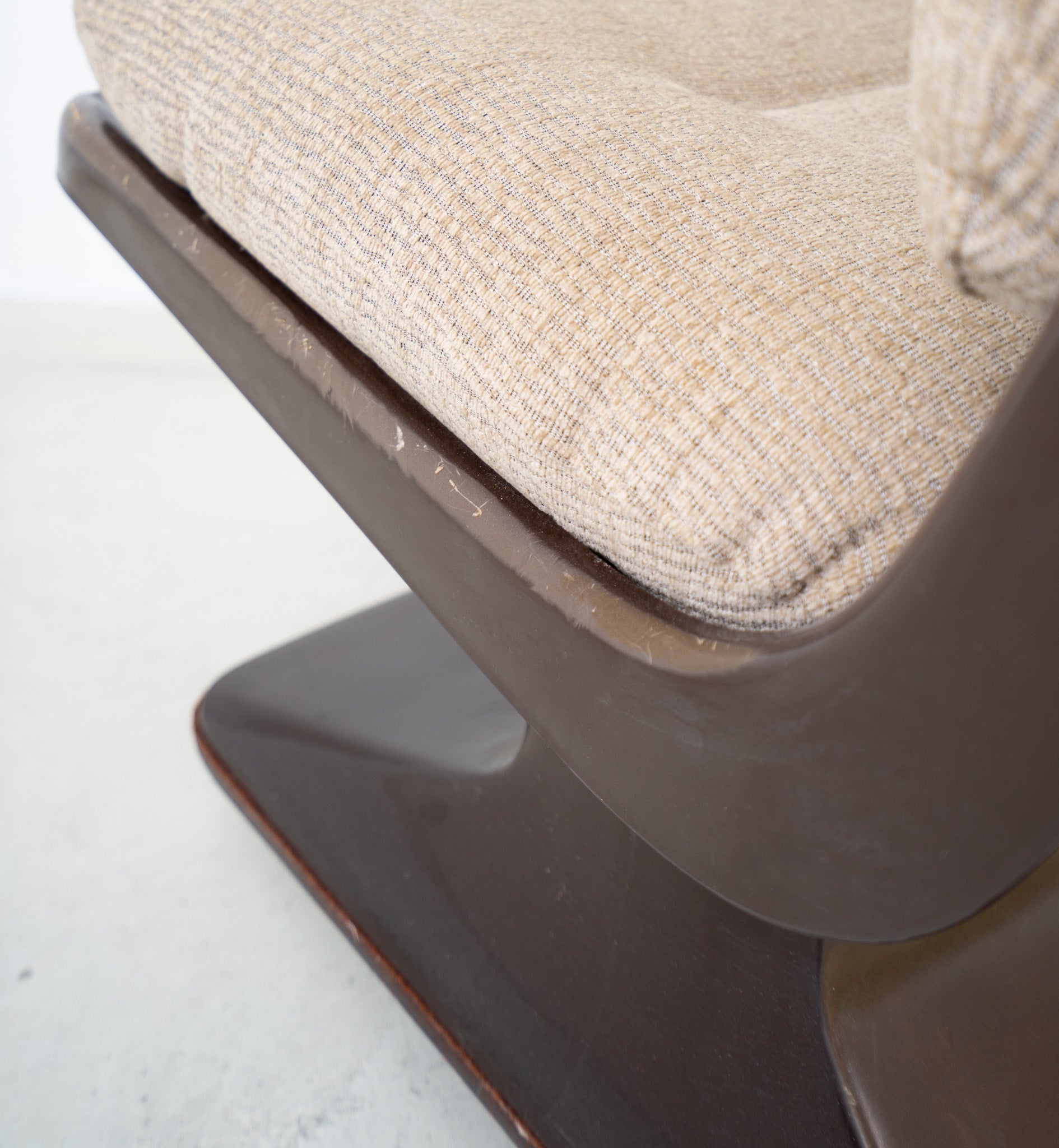 SPACE AGE ARMCHAIR BY ALBERT JACOB FOR GROSFILLEX (sold as seen)