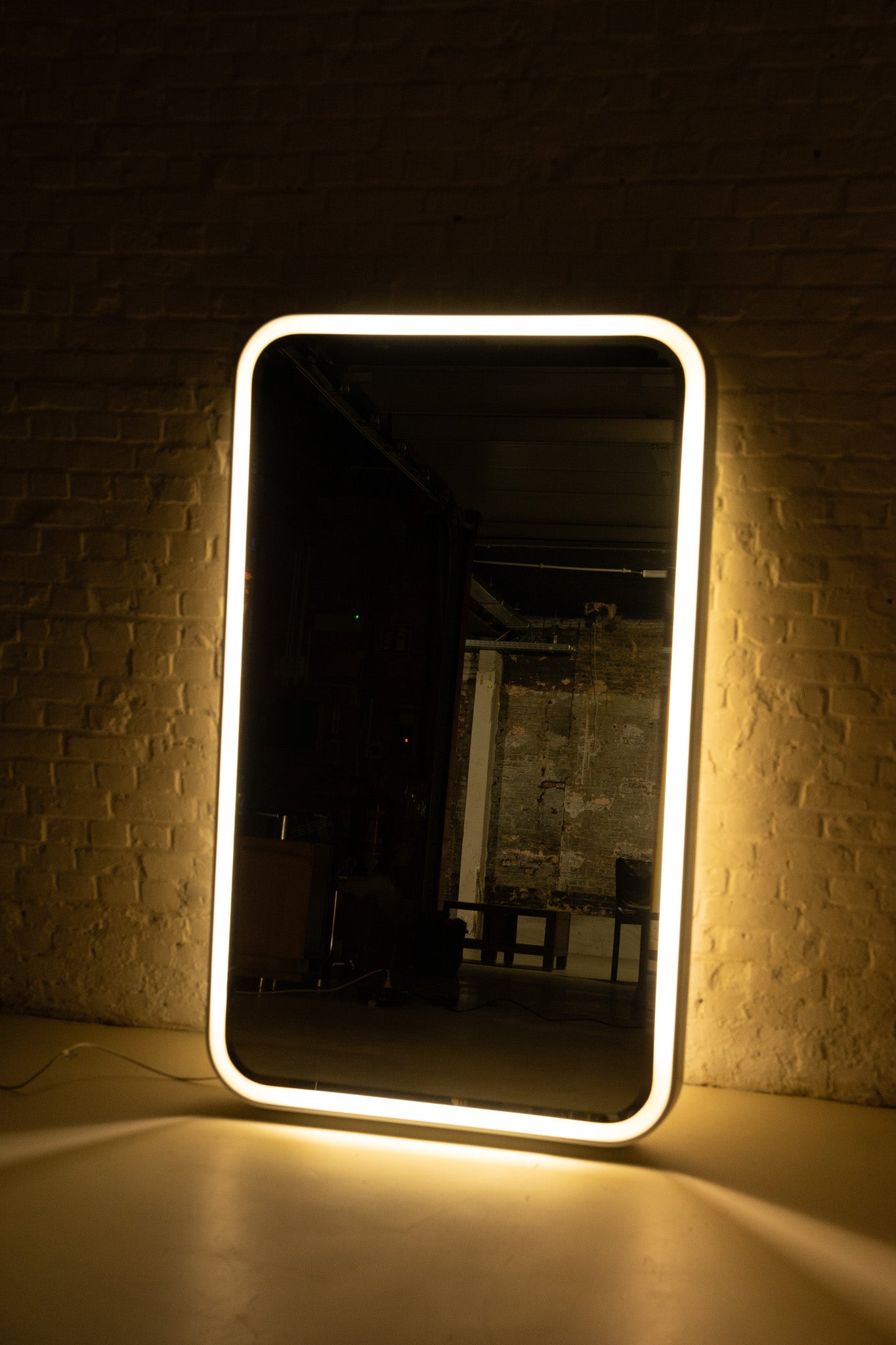 FULL LENGHT MIRROR WITH LIGHT BY CRB ITALIA 1970s
