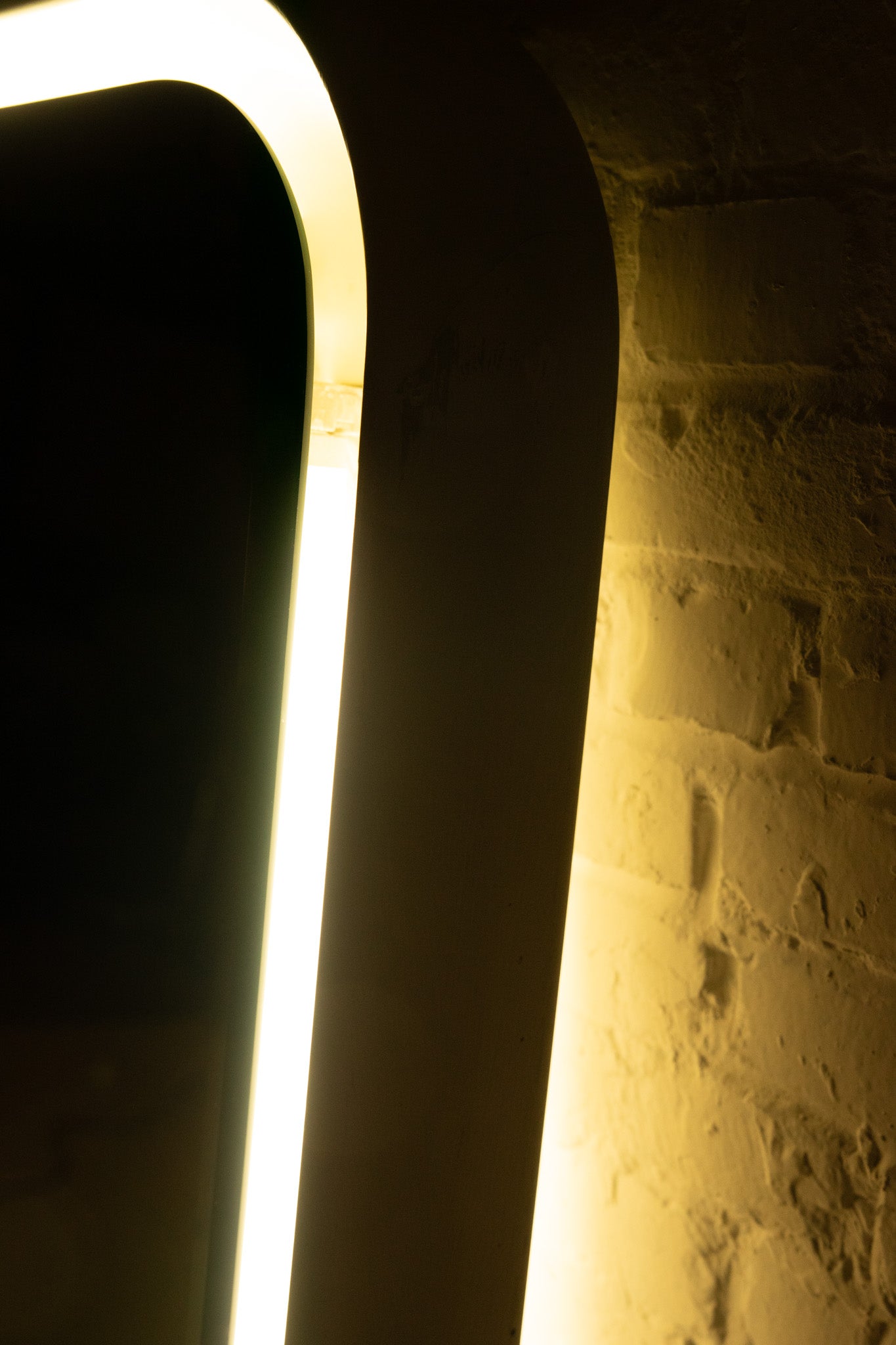 FULL LENGHT MIRROR WITH LIGHT BY CRB ITALIA 1970s