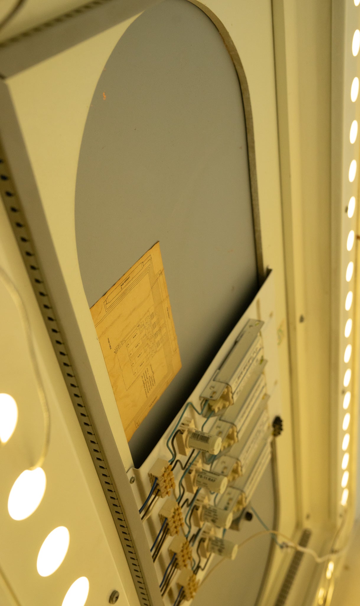 FULL LENGHT MIRROR WITH LIGHT BY CRB ITALIA 1970s