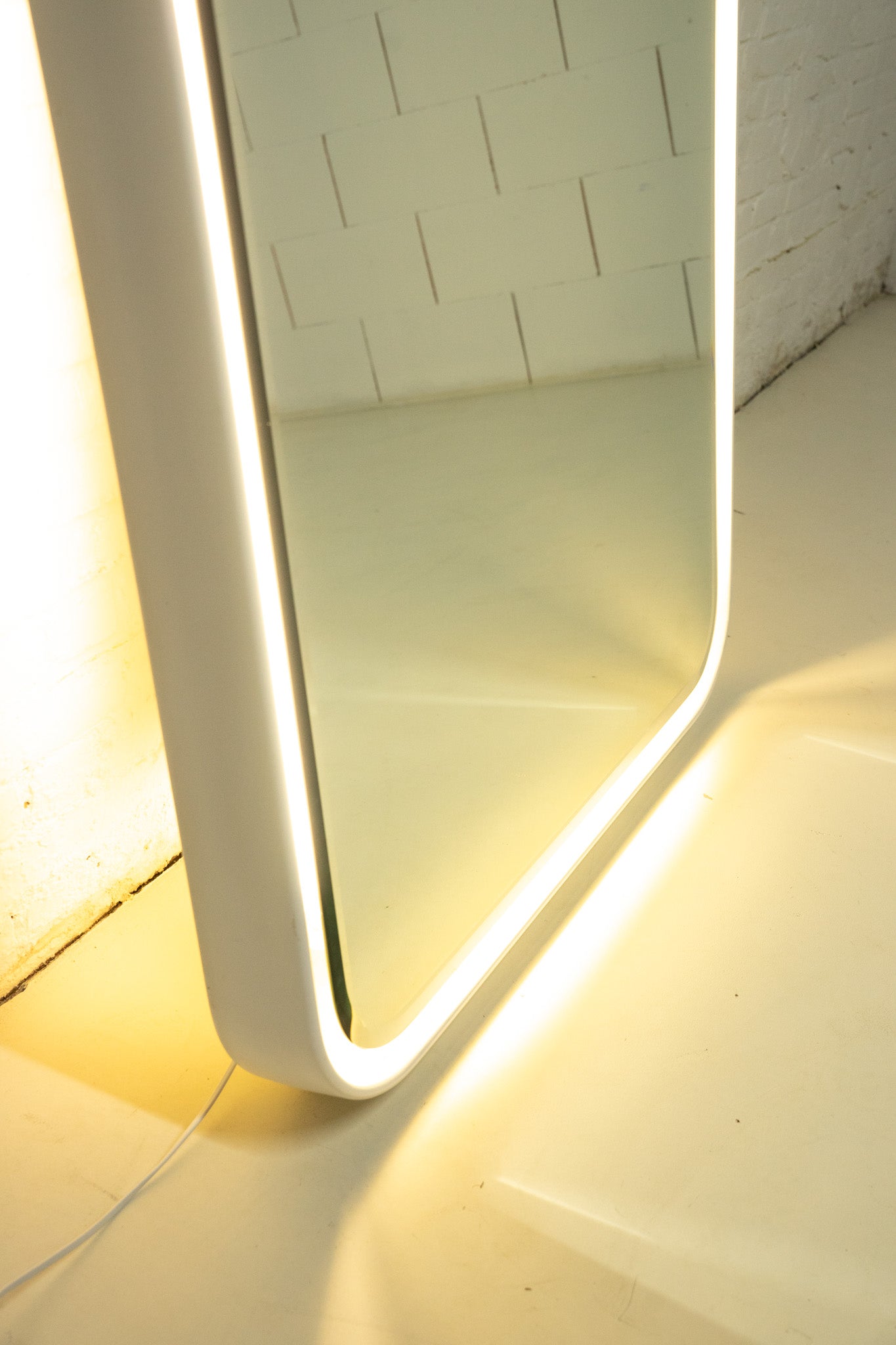 FULL LENGHT MIRROR WITH LIGHT BY CRB ITALIA 1970s