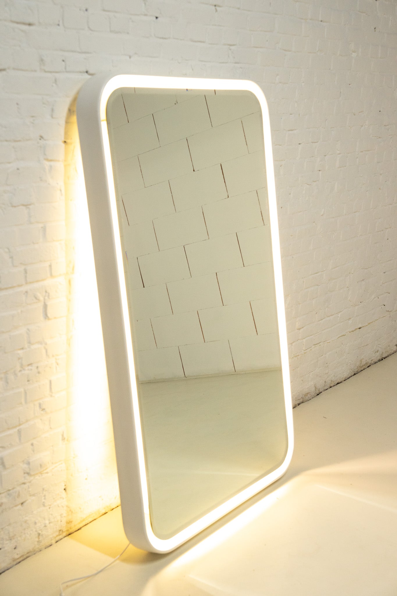 FULL LENGHT MIRROR WITH LIGHT BY CRB ITALIA 1970s
