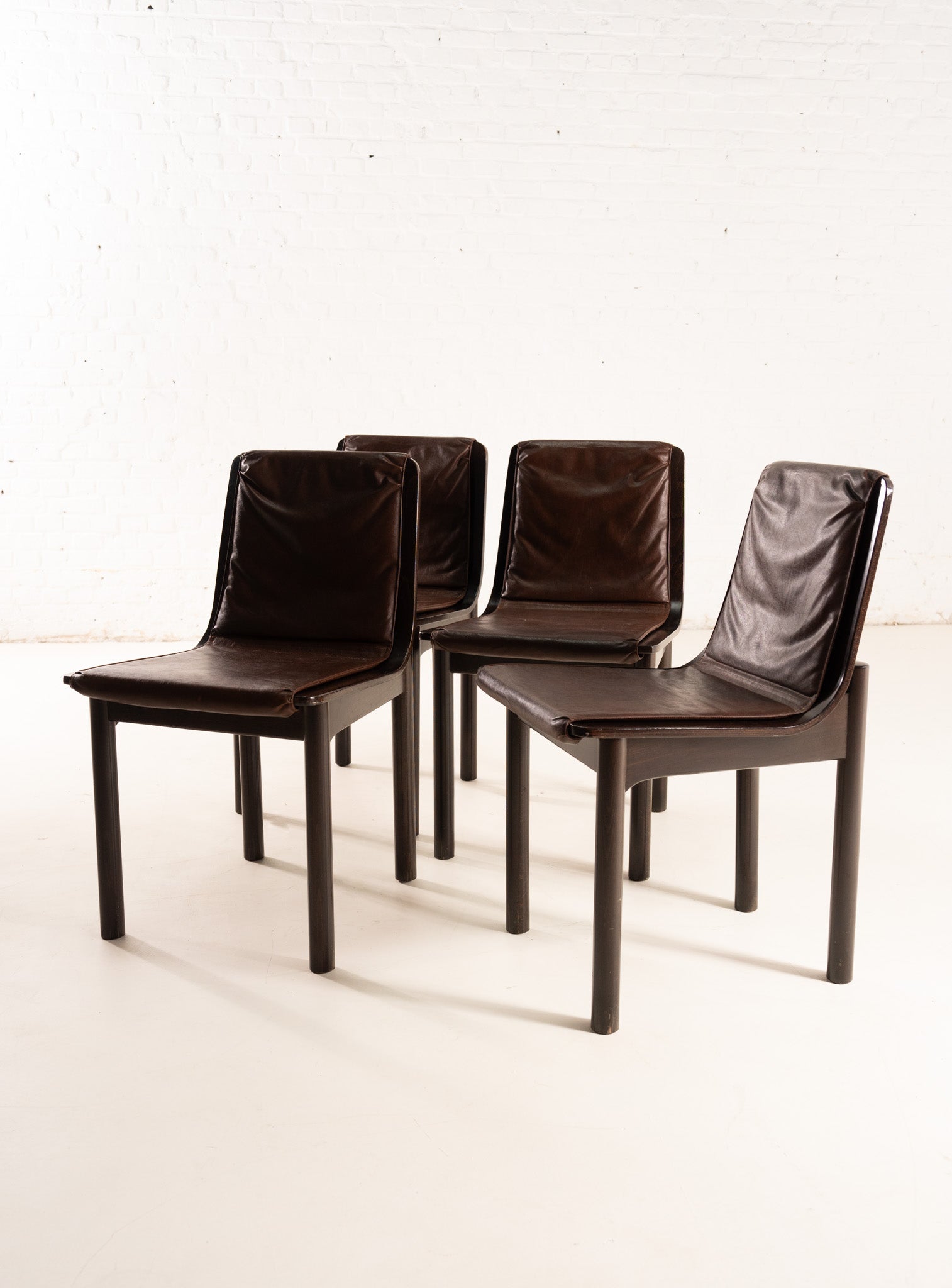 ITALIAN WOODEN CHAIRS, 1980s
