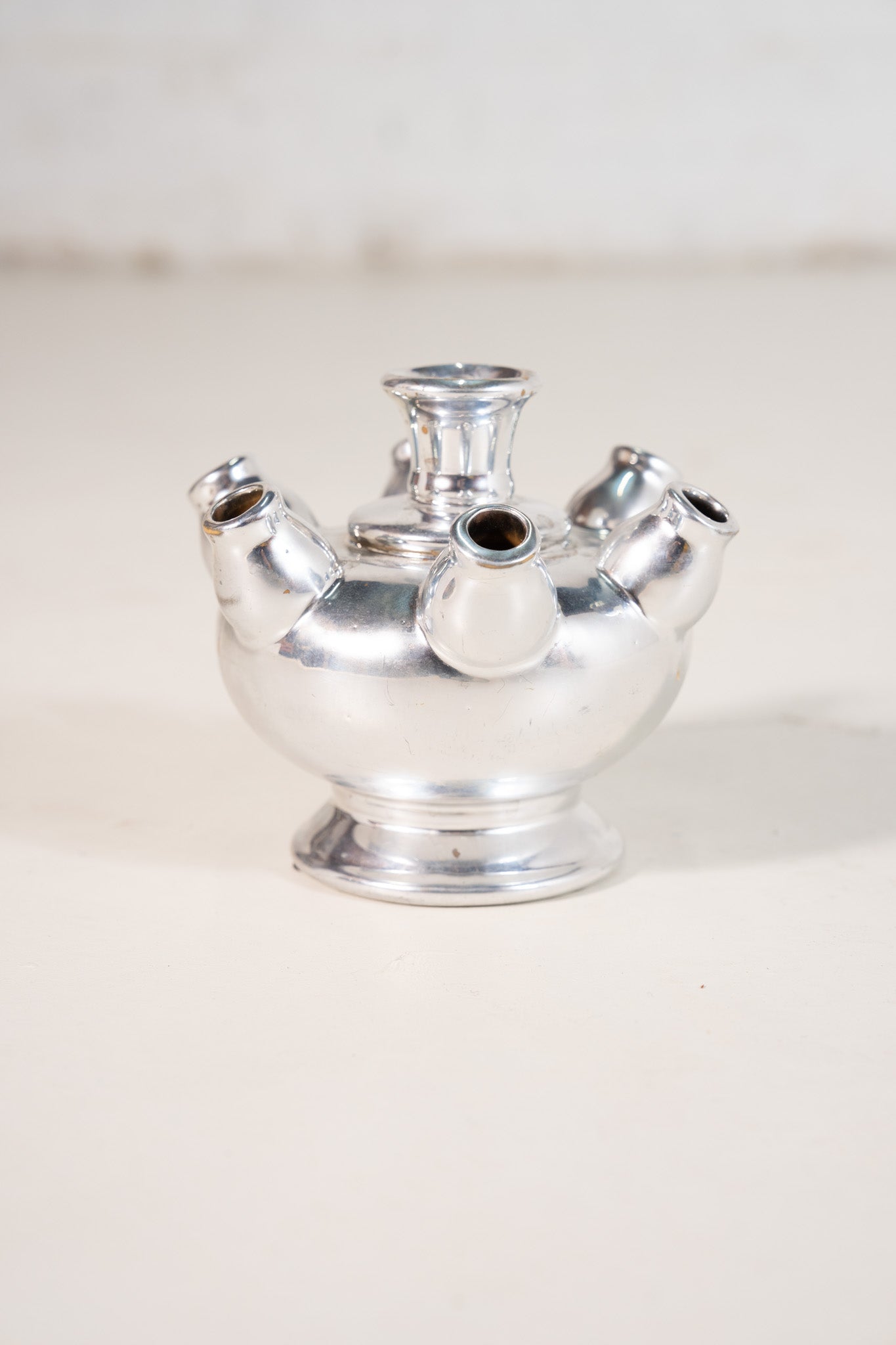 CHROME TULIP VASE