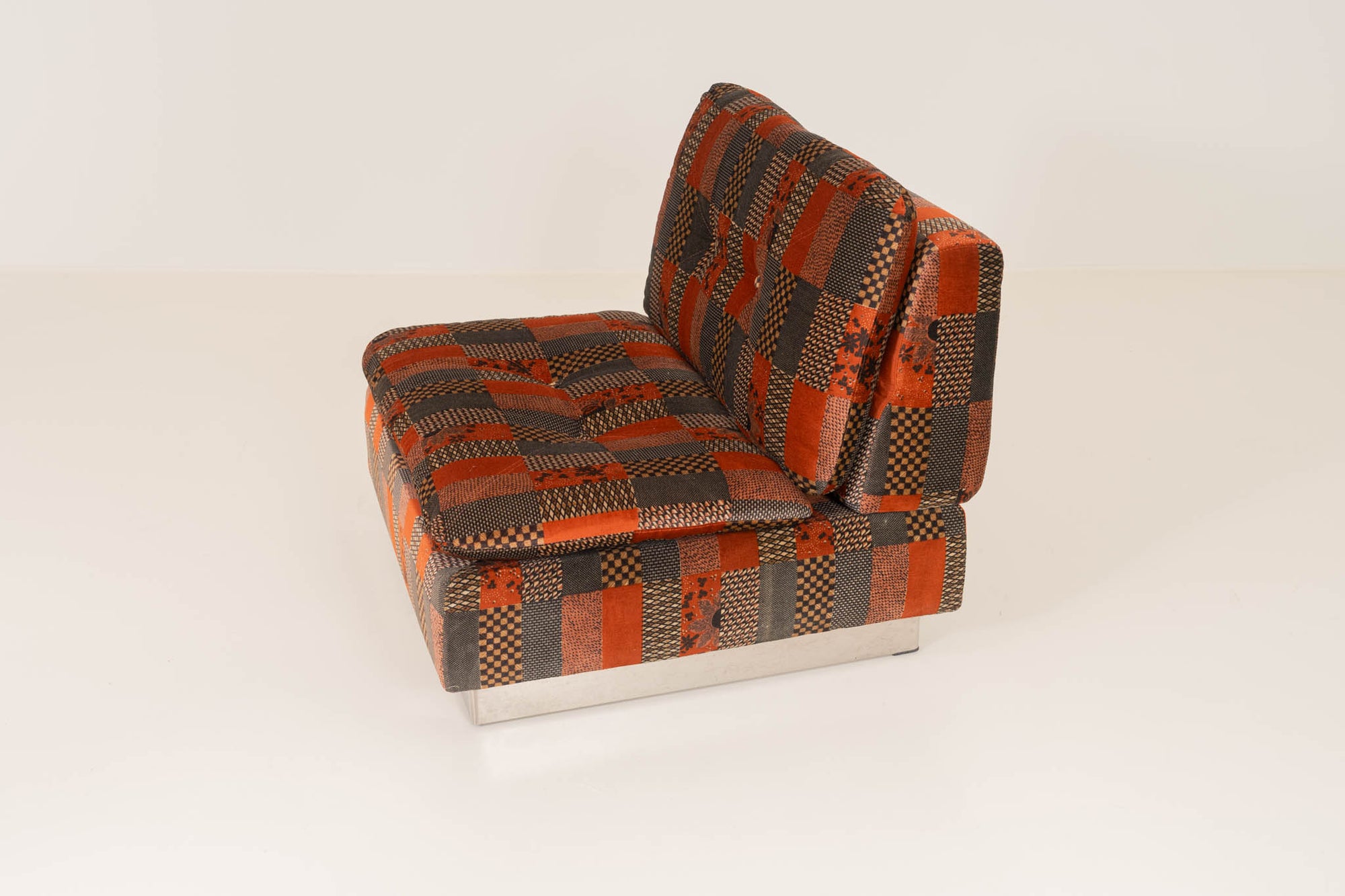 Giovanni Offredi for Saporiti – Modular Velvet Sofa Set with Coffee Table, Italy 1970s