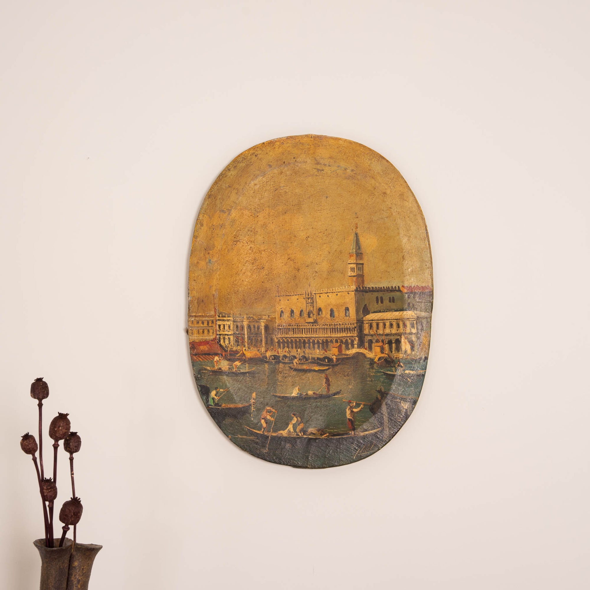 Vintage Oil Painting – Venice Scene