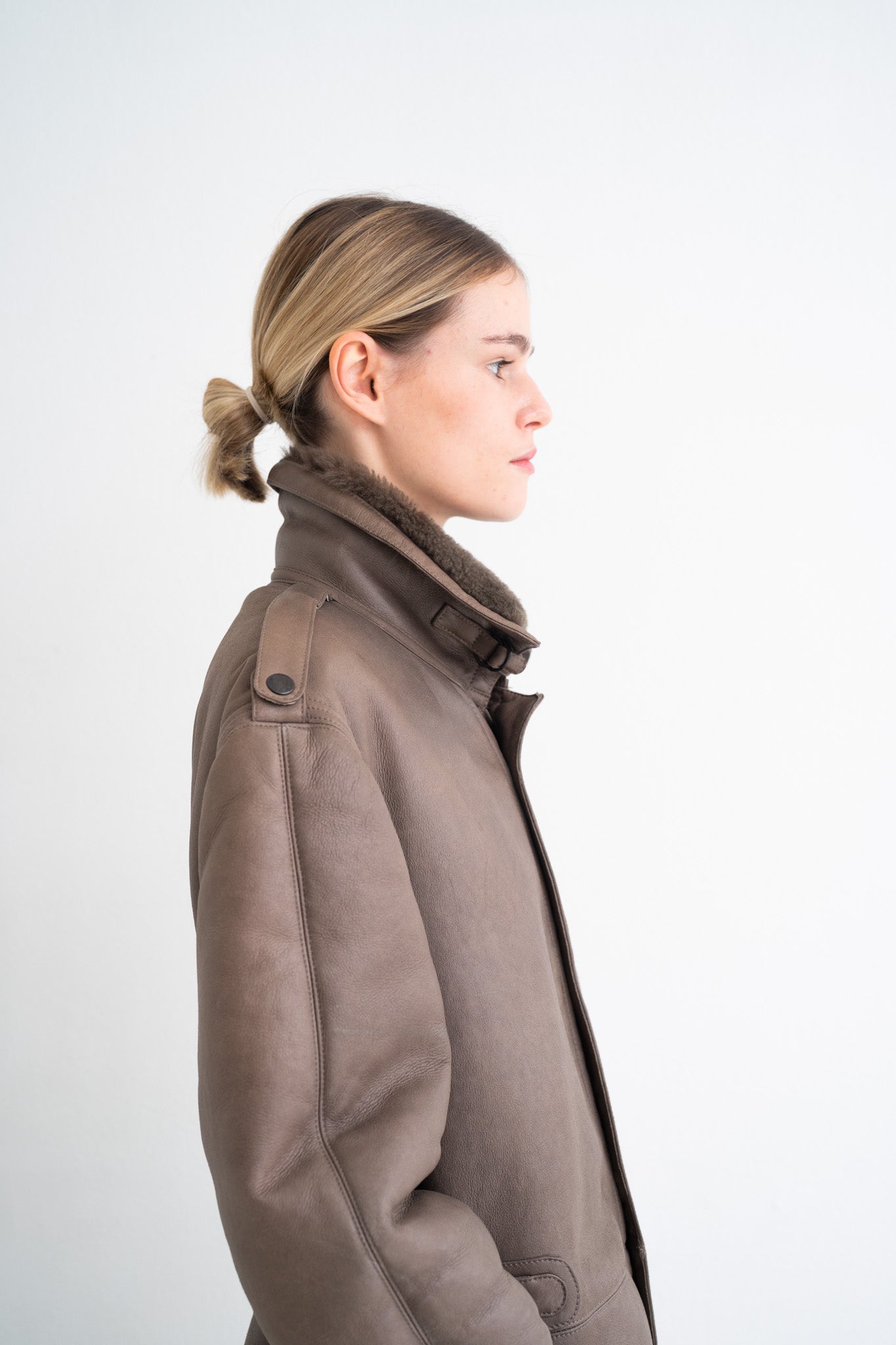 TAUPE SHEARLING JACKET