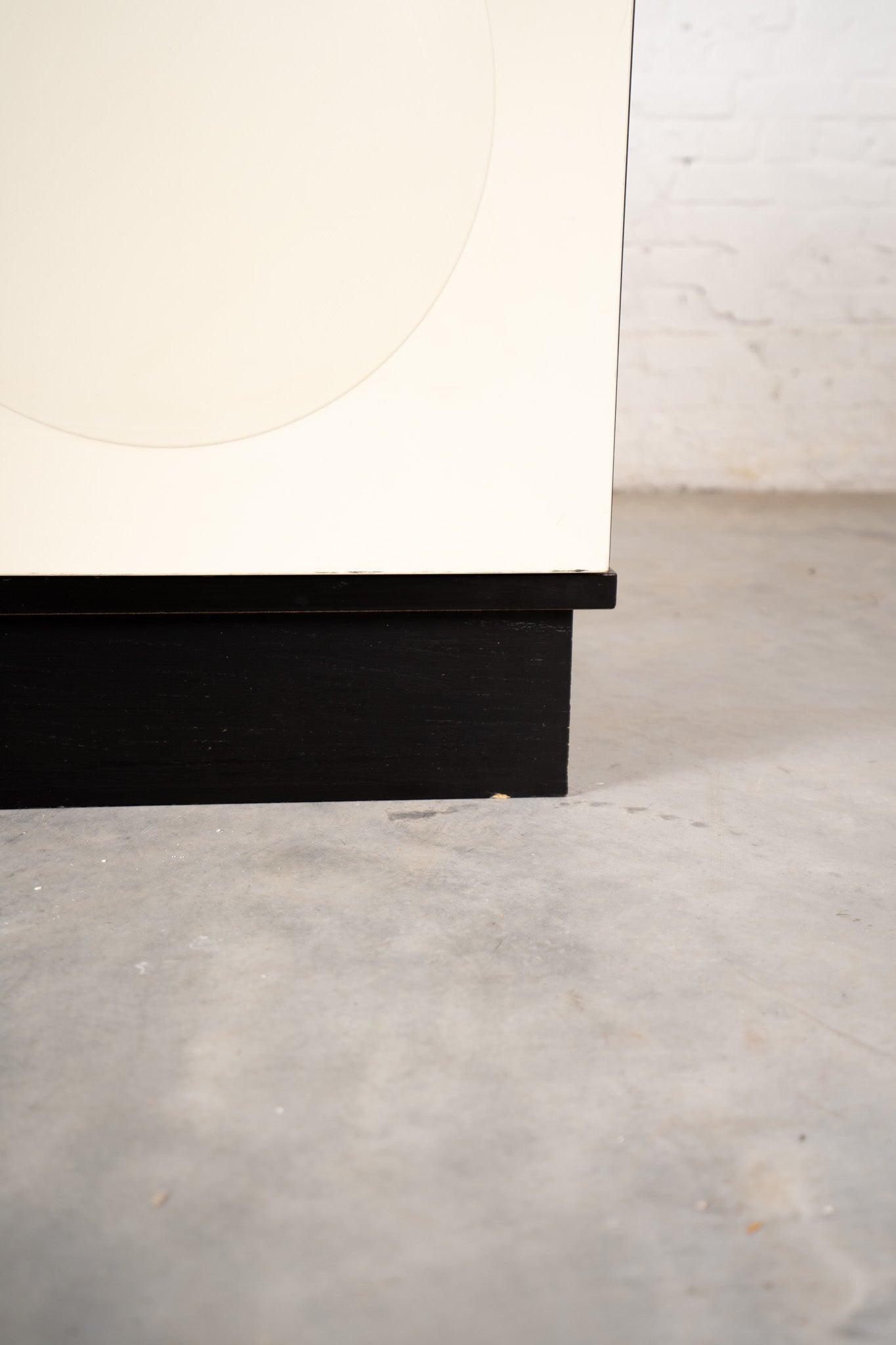 BRUTALIST 1970s CABINET IN OFF-WHITE