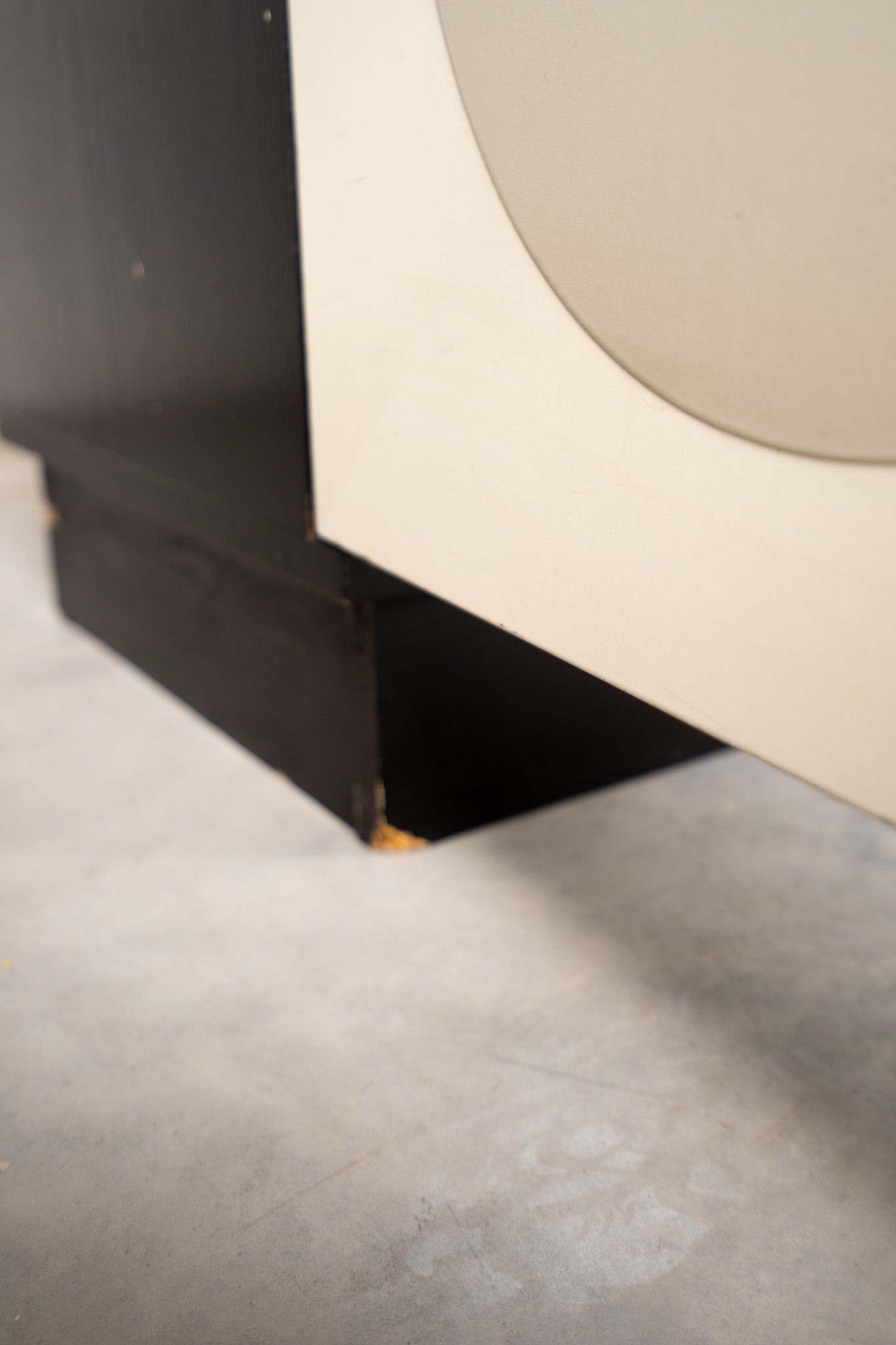 BRUTALIST 1970s CABINET IN OFF-WHITE