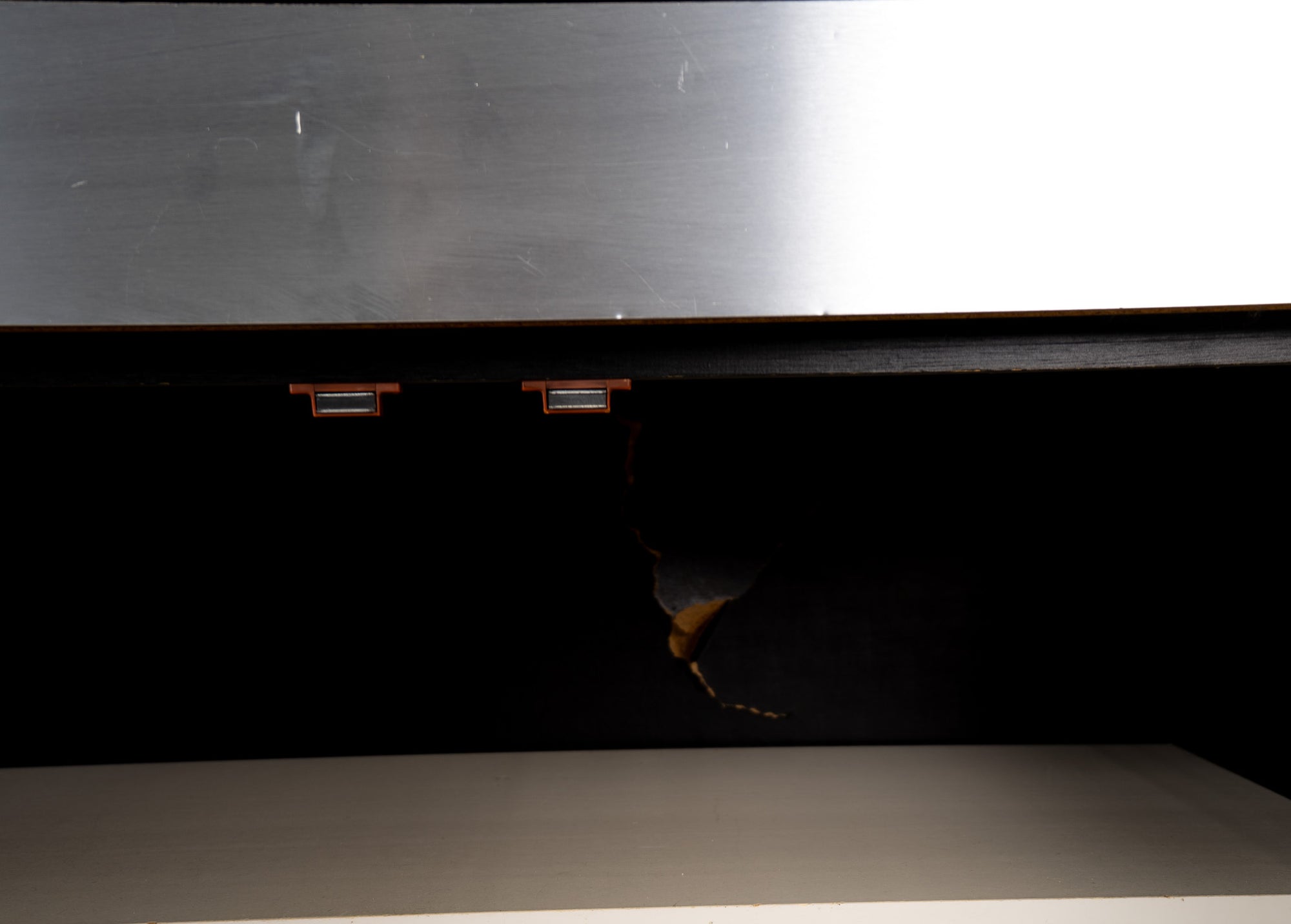 BRUTALIST 1970s CABINET IN OFF-WHITE