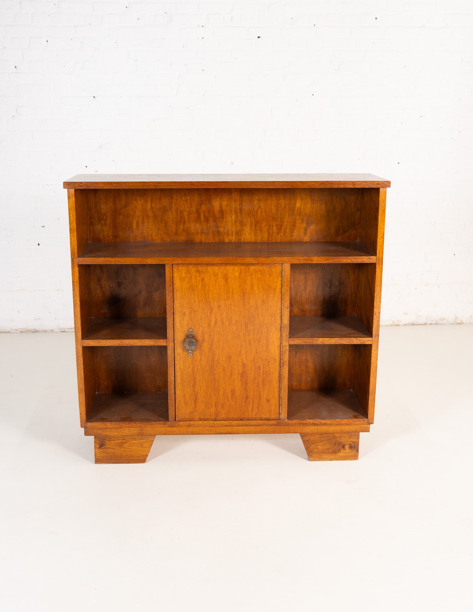 WOODEN CABINET-OPEN SHELVING STORAGE