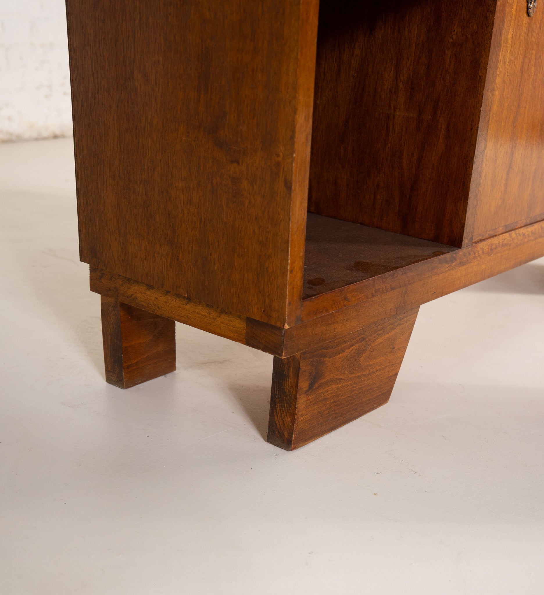 WOODEN CABINET-OPEN SHELVING STORAGE