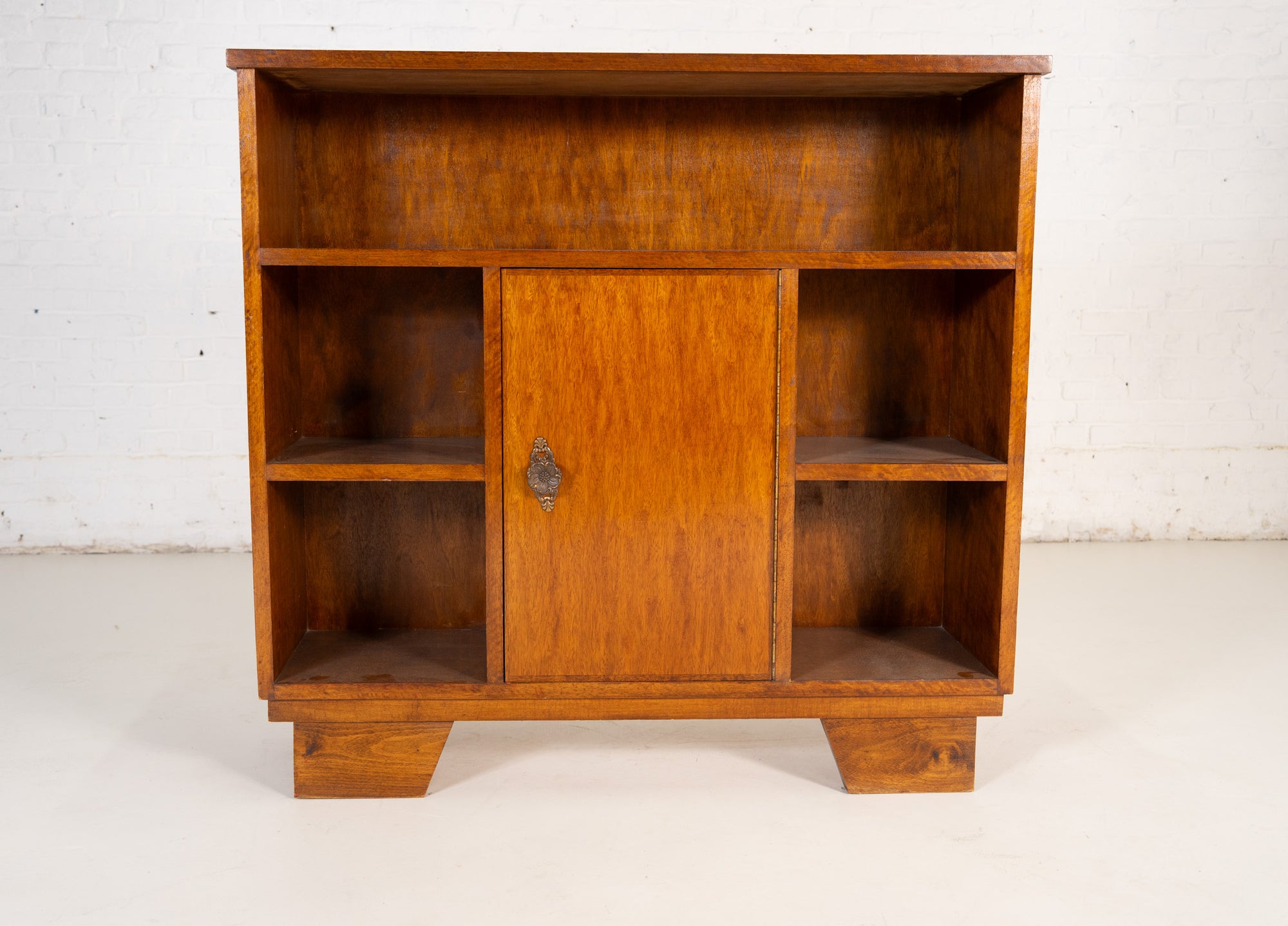 WOODEN CABINET-OPEN SHELVING STORAGE