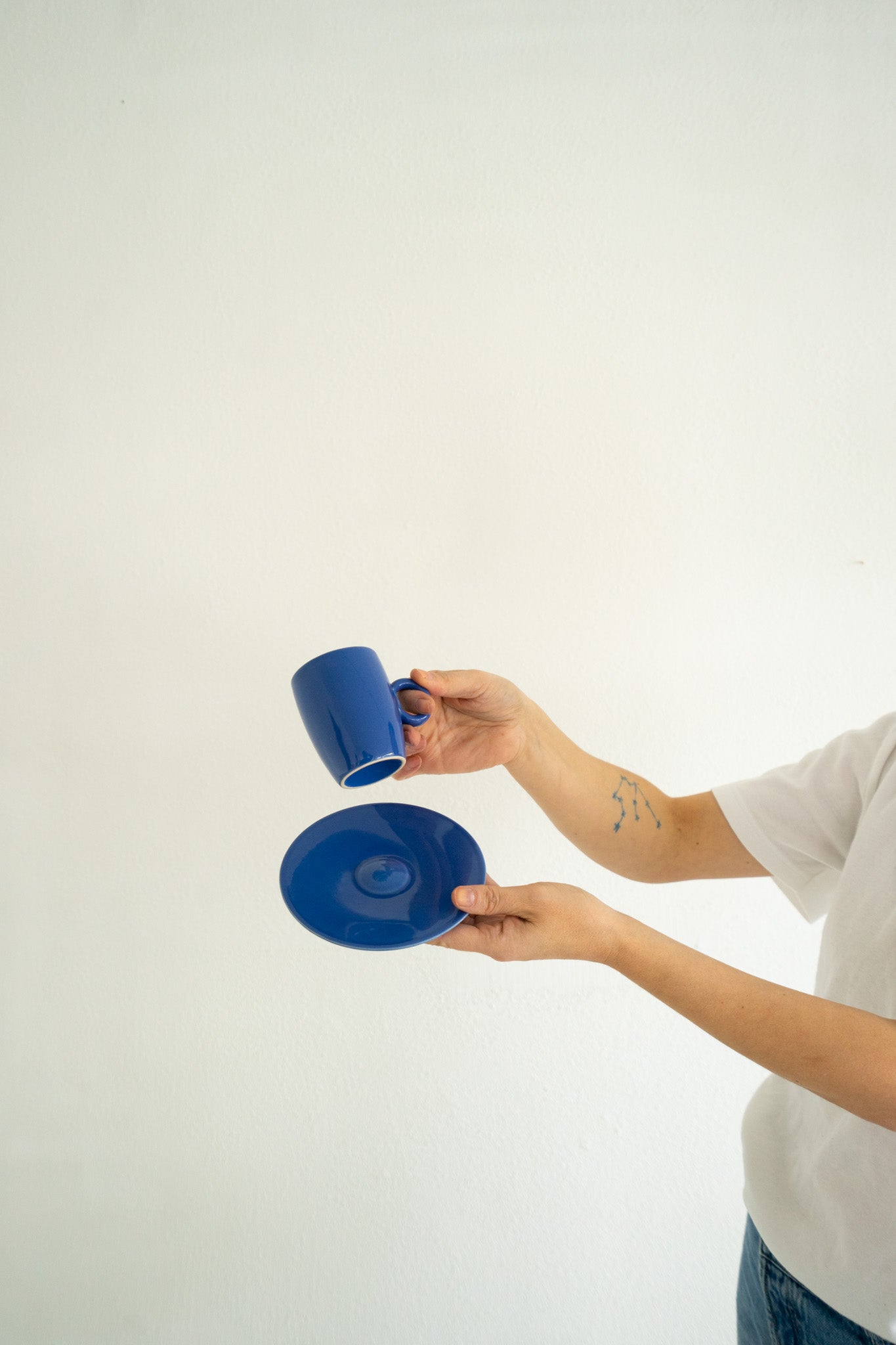 COBALT BLUE COFFEE CUPS (4)