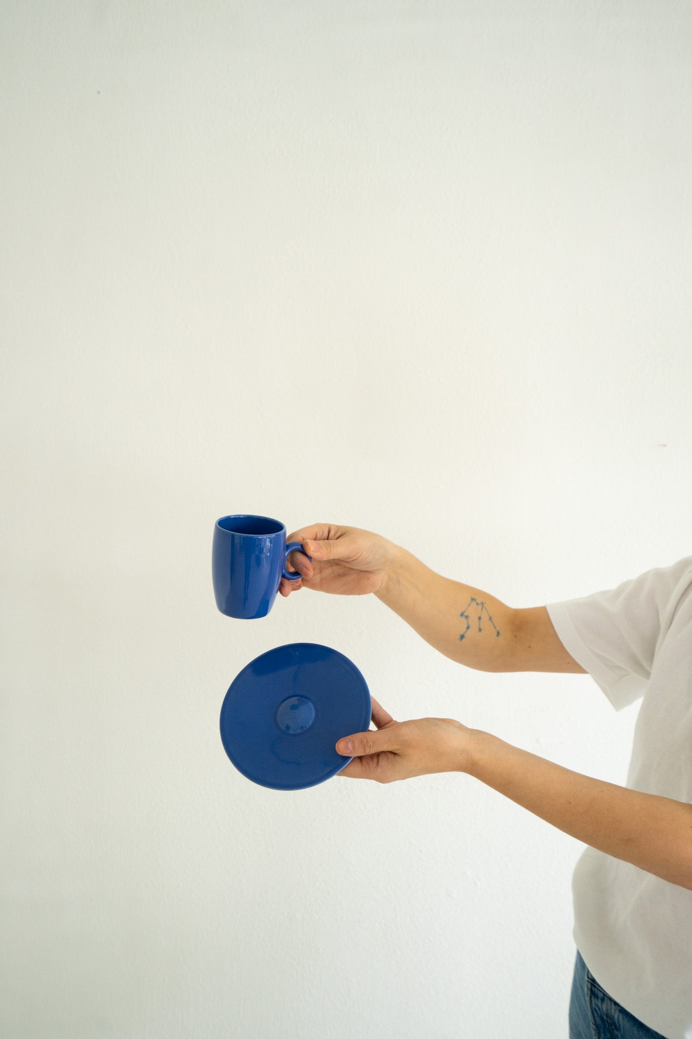 COBALT BLUE COFFEE CUPS (4)