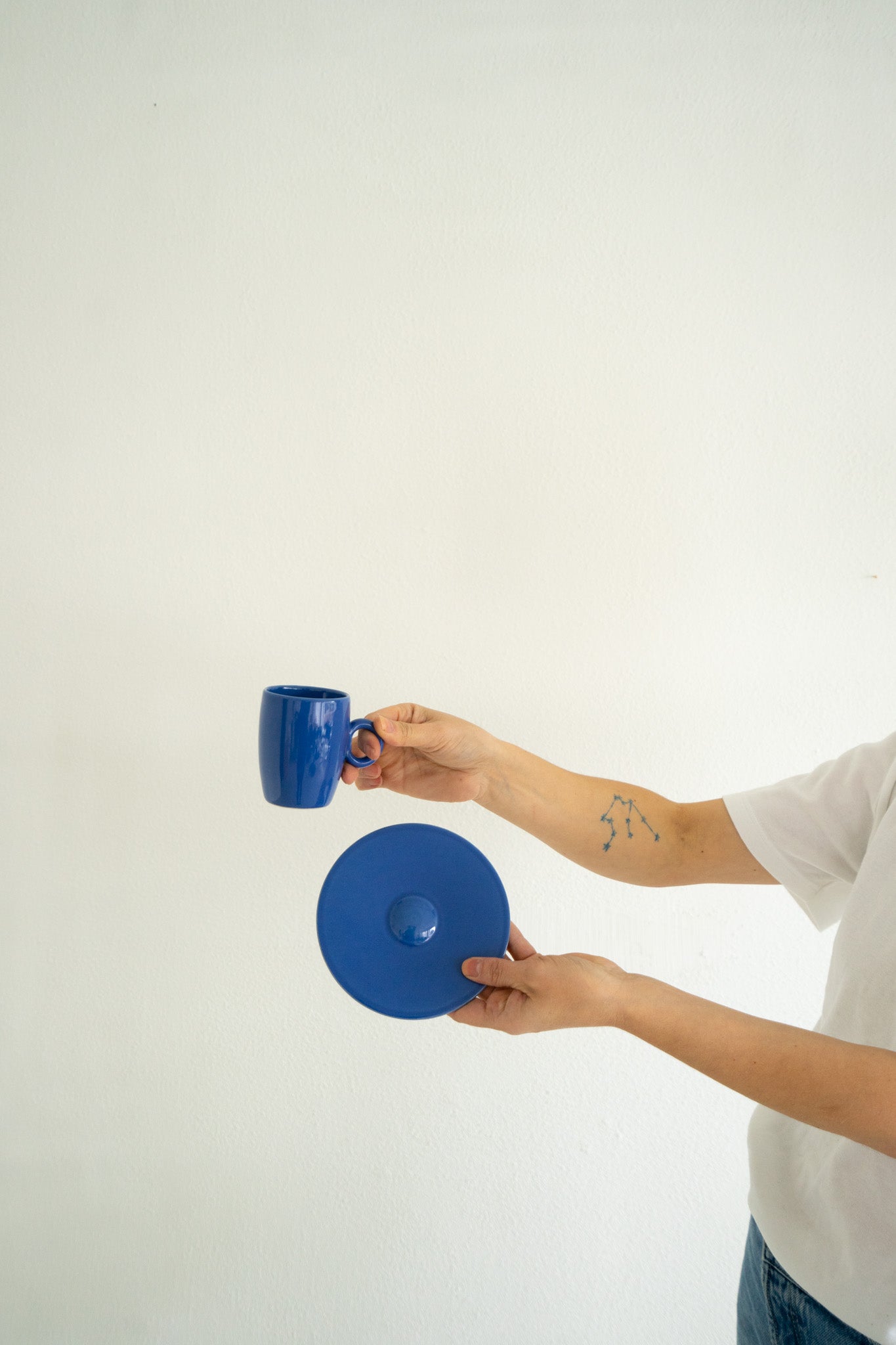 COBALT BLUE COFFEE CUPS (4)