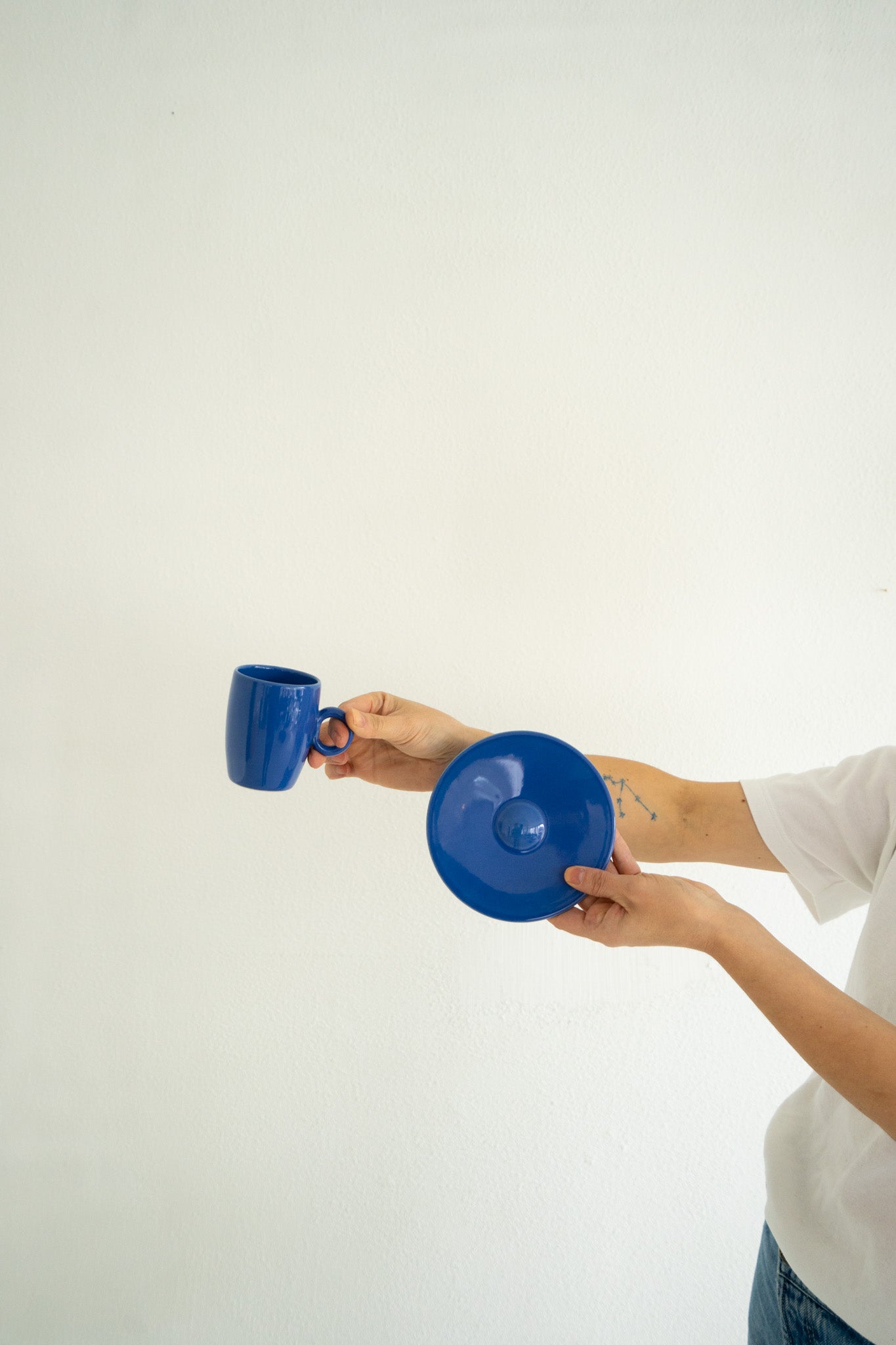 COBALT BLUE COFFEE CUPS (4)